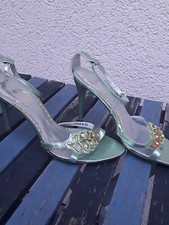Sandalette Damen Sommer Pumps Gr.35 Marke Toj et Mol Paris im Mint Absatz ca.9cm