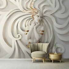 Vlies Fototapete 3D EFFEKT MARMOR Abstrakt Kunst Medusa Ornament Frau MODERN 84