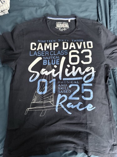 Camp david shirt - blau, xxl