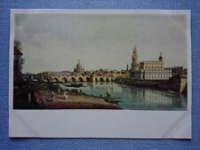 alte Ansichtskarte Postkarte AK Canaletto Dresden v. re. Elbufer Augustenbrücke