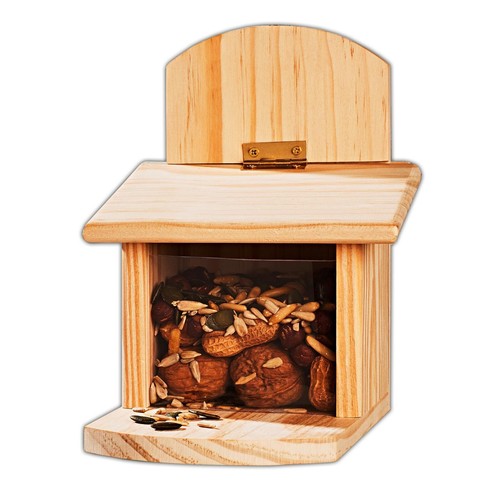 Eichhörnchen futterhaus holz - eichhörnchen,