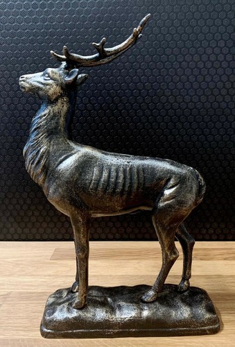 Eisenfigur hirsch mit geweih - eisenfigur,