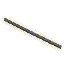 5Pcs Gold Plated 1.27mm Pitch 40 Pin Male Single Row Straight Pin Header Strip