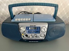 SONY CFD-V177L Boombox Stereo HIFI Music Portable CD Radio Cassette Player blau