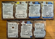 Konvolut Festplatten - 7 interne 2,5" Festplatten SATA