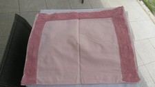 2 x Rosa Kissenbezug mit gehäkelter Spitze ... Größe 40 x 32.