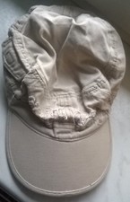 Jungen Basecap Cap beige - Buchstaben - Gummizug 