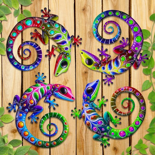 Metall wandkunst gecko outdoor - wandkunst,