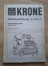 Krone Rundballenpresse KR10-16 S Betriebsanleitung