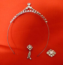 Für DIAMANTENE HOCHZEIT Diadem+Brosche+Clip