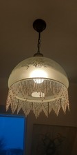 Lampe mit Glasperlen-Fransen