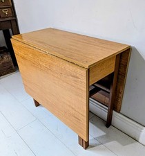 Formica Retro Drop Leaf Teak Tisch ausziehbar Esstisch Danish 60er-70er Jahre 