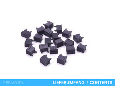 1:87 EM647 20x kleine Kunststoff Staukiste in schwarz für Herpa Auflieger Umbau