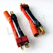 Deans T Stecker - 5.5mm Goldkontakte Buchse 12AWG ! Adapter Lade Kabel LiPo Akku