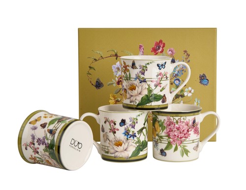 Duo 4er set - becher, floral