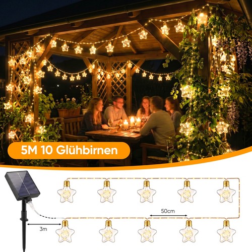 20m led solar lichterkette - led,