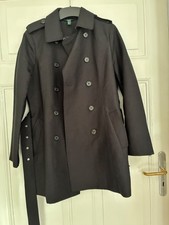 Neuer schwarzer Trenchcoat in M von Ralph Lauren