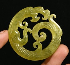 2.1'' Natürliche grüne Jade