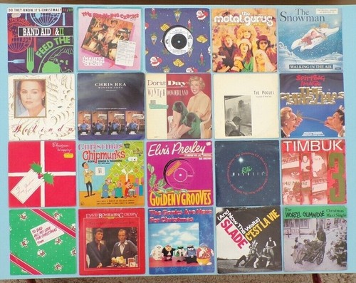 Christmas singles vinyl - christmas,