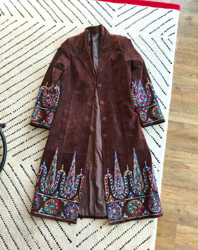 Damen ledermantel braun - ledermantel, mit