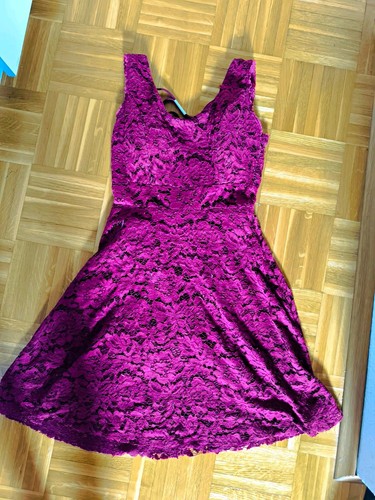 Damen spitzenkleid bordeaux - damen,