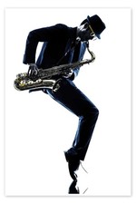 Poster Jazz-Saxophon