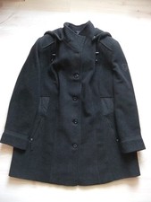 Barbara Lebek Mantel Wolljacke Gr48/Gr. 50 Wollmantel Damen Jacke grau anthrazit