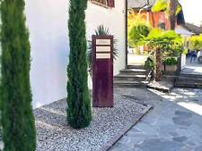 Werbepylon Symtra, Rostoptik +Edelstahldekor, H=1800 mm