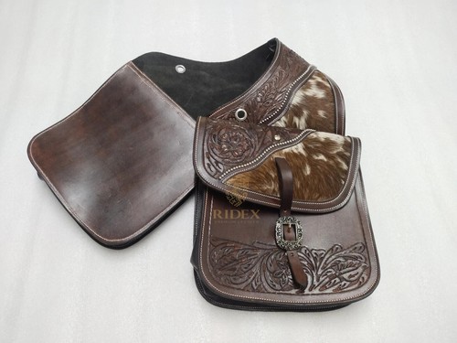 Echthaar auf leder western - echthaar,