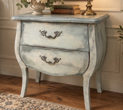 Barock kommode grau blau - barock,