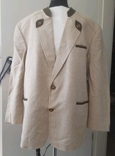  Trachtenjacke  Herren Jacke Leinen Gr.27 beige