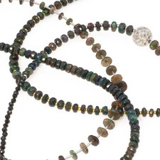 Kette mit echten Schwarz Opal