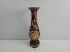 Holz Vase Kerbschnitzerei