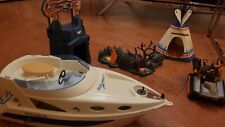 playmobil Kiste Figuren, Yacht Blue Marlin, Indianer-Tipi, Fahrzeuge, Vulkan