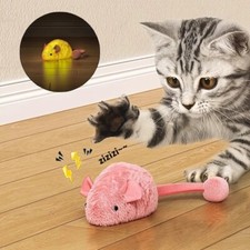 Katzenspielzeug bewegliche Maus, Plüschmaus, Interaktives Spielzeug, mit Sound