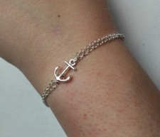 Armkette Silber Anker Maritim Modeschmuck Edel Mann Frau 