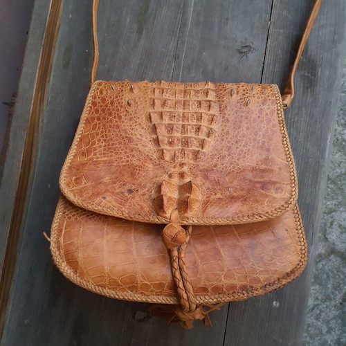Krokodilleder umhängetasche - krokodilleder,