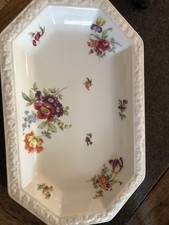 Servier- oder Beilagenplatte Rosenthal Maria Weiß/Sommerstrauß 