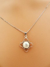 Van Amstel Damen-Halskette Hermine, 925er Sterlingsilber, mit echter Perle - Neu