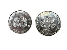 5 +10 Dollar Singapur 1987