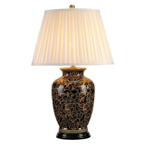 Tischlampe elya schwarz gold - elya,