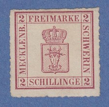Mecklenburg-Schwerin 2 S dunkelmagenta Mi.-Nr. 6a ungebraucht *