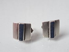 Schöne, alte Ohrringe, Ohrstecker , 925 Silber mit Lapislazuli