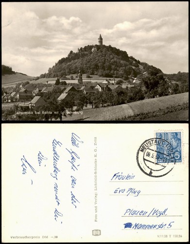Ansichtskarte seitenroda burg - ansichtskarte,