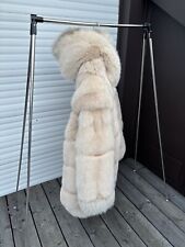 Blaufuchs Pelzmantel, 3XL, white Innen Und Außen Pelz Blue Fox Fur
