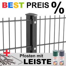 Doppelstabmattenzaun + Zaunpfosten + Leiste Gittermatte Zaun Zäune Gartenzaun