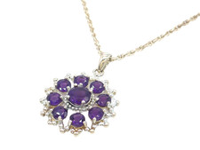 Halskette 925 Sterling SILBER silver argento collana argent necklace Amethyst