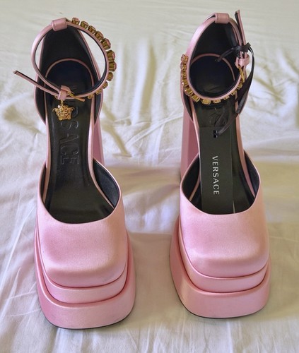 Versace satin heels babypink - heels,