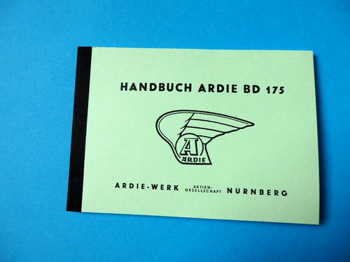 Ardie bd175 handbuch - bd175, 1953