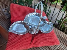 Alte Etagere  Metall klappbar Nostalgie Anbietschale Landhaus Requisite 562A